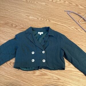 Navy Double-Breasted Blazer